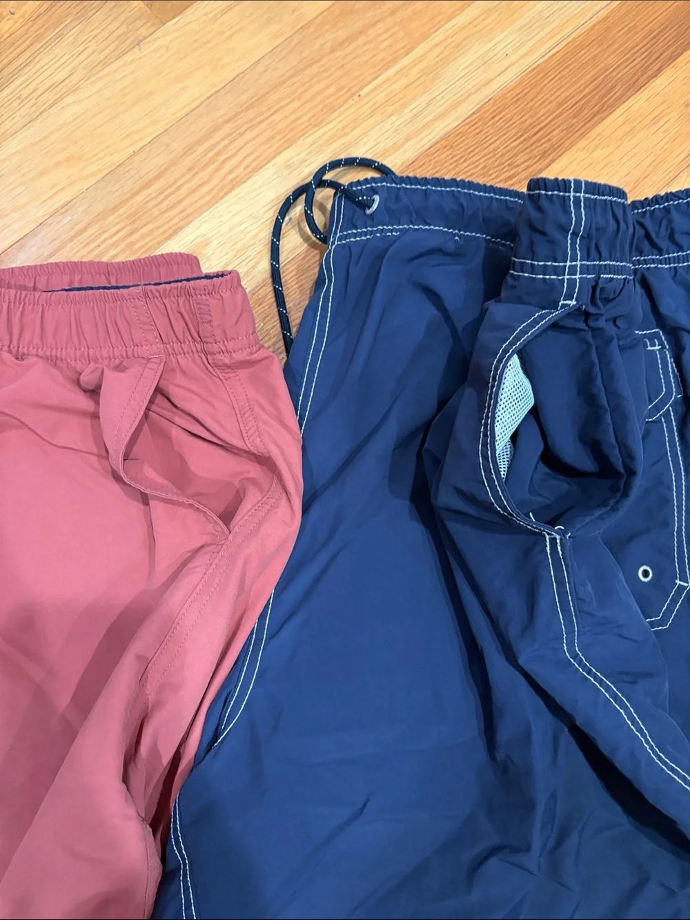 L.L. Bean & Nautica swim trunks.